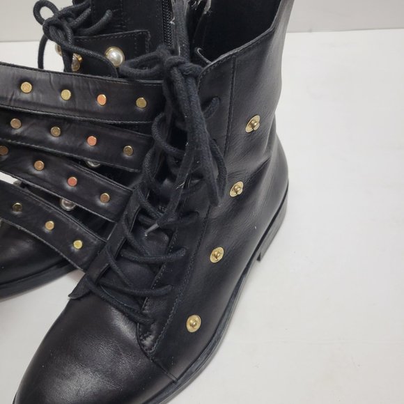 Bloggers Fav Zara Pearl Moto Biker Boots - Picture 15 of 15